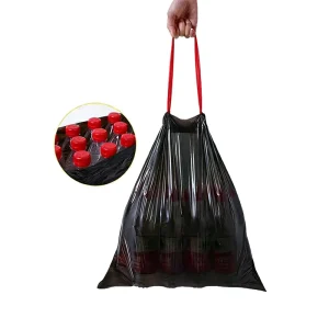Refill Pack for Standard Trash Cans Drawstring Garbage Bags with PE Material and Gravure Printing Perfect Fit 13 & 20 Gal
