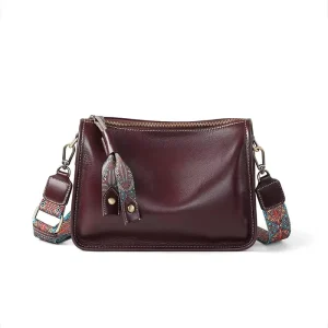 Retro Elegant High End Mom Bag Women’s All Match Shoulder Crossbody Bag Trendy Two Straps Zipper