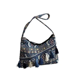 Retro Ethnic-style Large-capacity Tote Bag Fashion-inspired Minimalist Leisure Travel Crossbody Bag Shoulder Bag