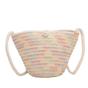 Retro Trend Woven Handbag Women’s New Arrival Fashion Simple Casual Crossbody Bucket Bag