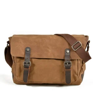 Retro Water Resistant Shoulder Bag for Men Batik Canvas Crossbody for Outdoor Travel & Leisure Sports Messenger Bag
