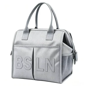 Reusable Stitched Cooler Bag with Oversized Storage Space Personalized Custom Lunch Tote for Daily Outdoor Picnic Usage