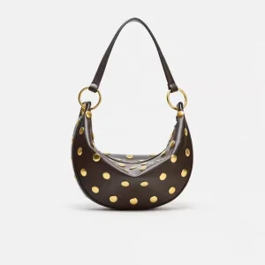 Rivet PU Waterproof Portable Shoulder Bag New Fashion Retro Punk Women’s Crossbody Dumpling Winter Autumn Large Capacity Trendy