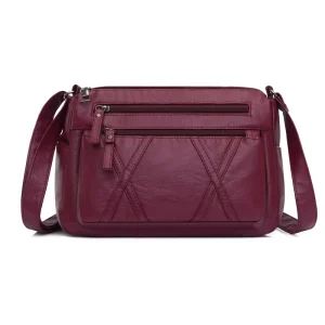 Shoulder Bag Women’s Fashion New Women’s Bag Soft Leather Texture Large Capacity Middle aged Women’s Shoulder Bag Trendy