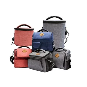 Shoulder Strap Lunch Bag Keep Fresh Waterproof Food Box Insulation Cooler Bags Portable Picnic Work Double Lunch Cooler Bags