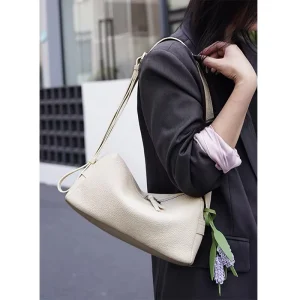 Simple Handheld South Korea High-Quality Single Shoulder Crossbody Bag Genuine Leather Women’s Bag New Pillow Early Spring