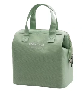 Simple Insulated Oxford Aluminum Foil Bento Cooler Lunch Tote Bag for Adults for Work Hiking Beach Picnics Women Men