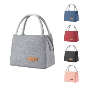 Simple Insulation Thermal Lunch Tote Bags Insulated Lunch Cooler Bags With Side Pockets for Picnic Beach Design Custom Logo