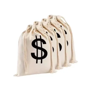 Small Batch Custom Reusable Fashion Portable Summer Drawstring Pouch with Cotton Fabric Factory Direct