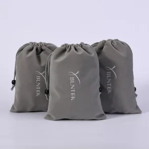 Small Black Custom Travel Portable Gift Perfume Cosmetic Pouch Velvet Dust Drawstring Bag Packaging