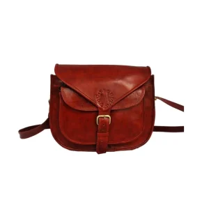 Small Leather Shoulder Bag Crossbody Bags for Women Saddle Purse and Satchel Handbag Lightweight Handmade Purse