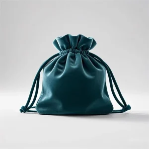 Small Wedding Cotton Gift Jewelry Bag Custom Logo Printed Velvet Drawstring Pouch
