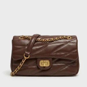 Soft PU Leather Shoulder Bag Women Chain Crossbody Bag Ladies Small Square Messenger Quilted Bag