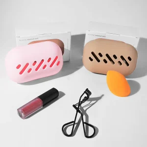 Soft Silicone Makeup Tools Holder Travel Portable Cosmetic Brush Pouch Waterproof Makeup Brush Storage Case for Beauty Tools