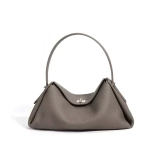 Soft Top Grain Cowhide Leather Handbags Women Designer Hobo Bag Matcha Green Shoulder Bag Underarm Purse with Adjustable Strap