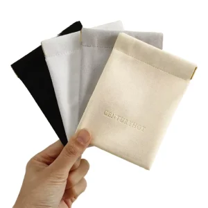 Soft Velvet Microfiber Lipstick Makeup Packing Bag Cosmetic Jewelry Pouch with Custom Logo