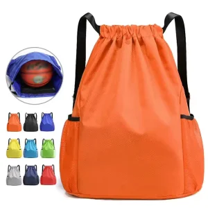 Solid Color String Drawstring Back Pack Cinch Sack Gym Tote Bag School Sport Shoe Bags
