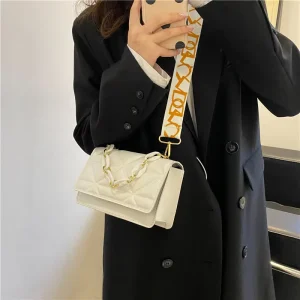 Solid Color Temperament Women’s Bags Trendy New Diamond shaped Check Pattern Bag Casual Single Shoulder Handbag