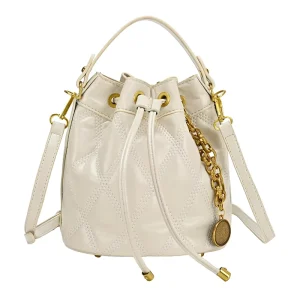 Spring New Casual Bucket Bag with Drawstring Stylish and Trendy Niche Design Crossbody Shoulder Bag