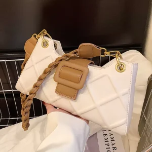 Spring New Trend Korean Style Messenger Underarm Small Square Trendy Leather Handbags