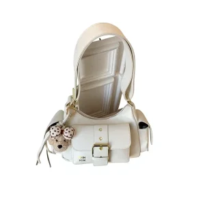 Spring Retro Biker Bag for Women Zipper Closure Stylish Spacious Crossbody Shoulder Bag Perfect for Commuting