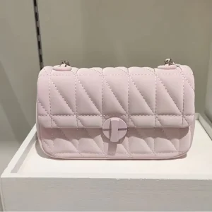 Spring and Summer New High grade Texture Small Bag Women’s Rhombic Chain Shoulder Bag Underarm Bag All match Crossbody