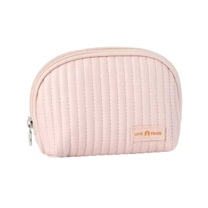 Stock New Shell Shape Soft Cream PU Durable Toiletry Bag Ladies Makeup Pouch Zipper Large Capacity Cosmetic Bag for Girls