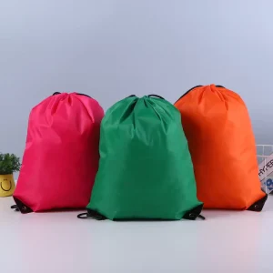 String Nylon Waterproof Drawstring Bag Custom Logo Polyester Custom Backpack Gym Sport Drawstring Bag with Logo
