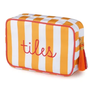 Striped Luxury Mahjong Tile Zipper Storage Bag Eco Friendly Portable Travel Organizer for Mahjong Tiles