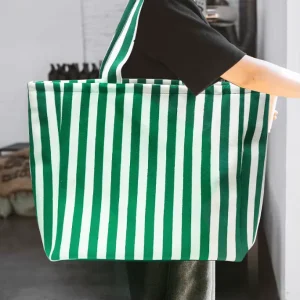 Striped Towel Fabric Handbag Multi-color Large-capacity Women’s Tote Beach Bag