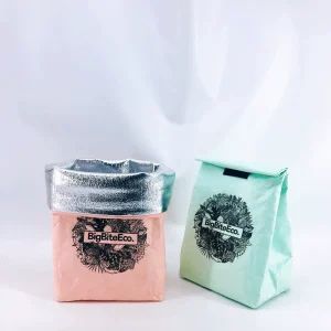 Strong Light Tyvek Paper Aluminum Film Lunch Insulation Cooler Ice Bag Eco Friendly Reusable Insulated Shopping Tote Bag Custom