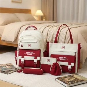 Students Schoolbag Waterproof Set Custom Logo School Bags Student Backpack Set for Boys and Girls