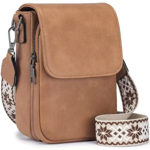 Stylish Crossbody Bag Women’s Crossbody Bag Adjustable Geometric Print Wide Strap Multifunctional Phone Purse