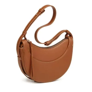 Stylish Half Moon Saddle Bag Luxury Niche Design Crescent Shoulder Bag Trendy Women’s Leather Handbags