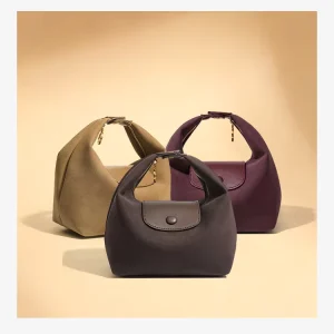 Suede Dumpling Bag for Women, Luxury Underarm Shoulder Bag – In Stock Fast Shipping Hobo Bag