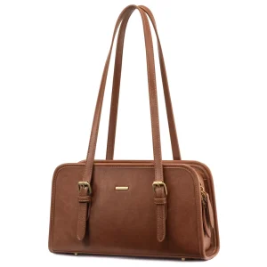 Swing Zip Shoulder Bag Small Purses for Women Trendy Handbags Mini Vintage Hobo Clutch PU Leather Tote