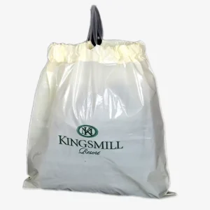 T-Shirt Bag Rope Handle Drawstring Shopping Bag Gravure Printing Recycled HDPE Materials Eco-Friendly Promotional Reusable