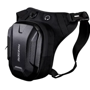 TAKEZERO MTX1 Motorcycle Leg & Waist Crossbody Bag 1L Hard Shell Honeycomb Pattern Sports Travel Equipment