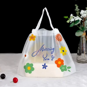Thank You For Custom Printed Gift Drawstring Tote Bags