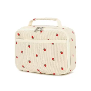 Thickened Corduroy Eco Friendly Insulated Lunch Bag for Kids Students 5L Insulated Thermal Portable Zipper Cooler Bag Bento Box