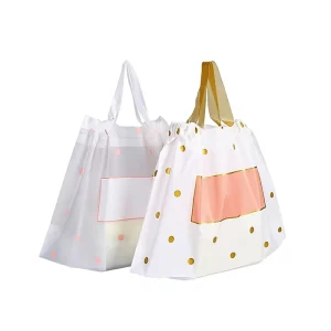 Thickened Drawstring Frosted Plastic Polka Dot Bags Daisy Design Matte Finish for Men Women Kids Clothing Stores Gift Shopping