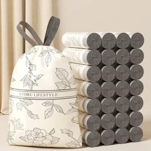 Thickened Drawstring Garbage Bags Automatic Drawstring Plastic Trash Bags for Home Use