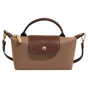 Tote Bag Contrast Trim Nylon Waterproof Detachable Strap Casual Mini Crossbody Bags Designer Handbag for Women