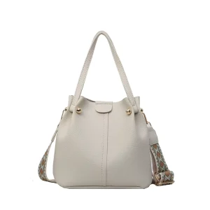 Tote Bag for Women Portable Handbag Geometric Pattern Straps Chain Polyester Vintage