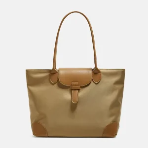 Tote Women’s Bag Large Capacity Handbag Contrasting Nylon Canvas Casual Commuting Shoulder Bag