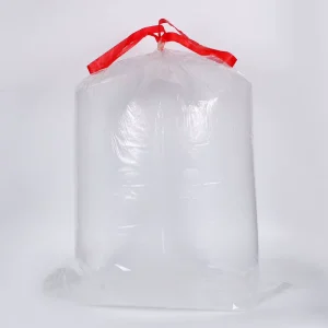 Transparent Red Drawstring Garbage Bag Large Capacity Waterproof Packaging Bag