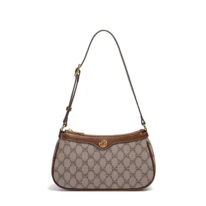 Trend-Setting Single Shoulder Crossbody Bag Hundred’s Retrouter Underarm Bag with Zipper Closure Polyester Lining Spring