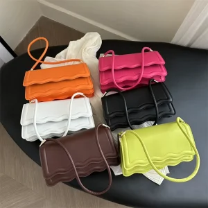 Trendy All Seasons Crossbody Square Bag New Colorful Underarm PU Women Bag Luxury Handbags for Womens Fashion Lady Bag