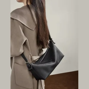 Trendy Designer Leather Pillow Bag Handbag Sling Hobo Satchel Bag Shoulder Crossbody Bag Genuine Leather Handbag
