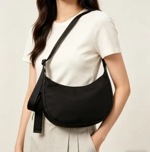 Trendy Fashion Moon Women Summer Lightweight Nylon Waterproof Adjustable Strap Casual Daily Travel Sling Handbag